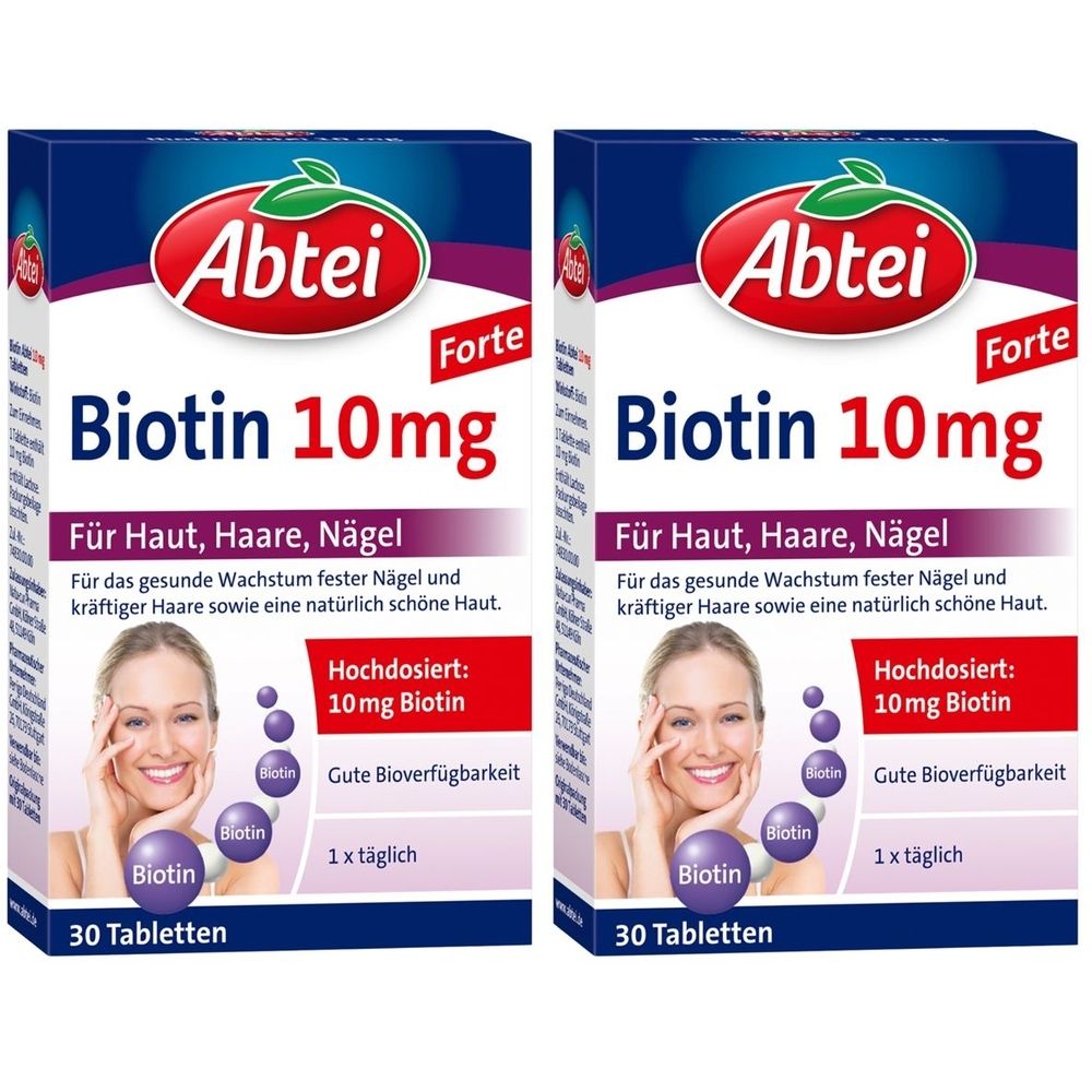 Abtei Biotin 10 mg Tabletten x2 2x30 St