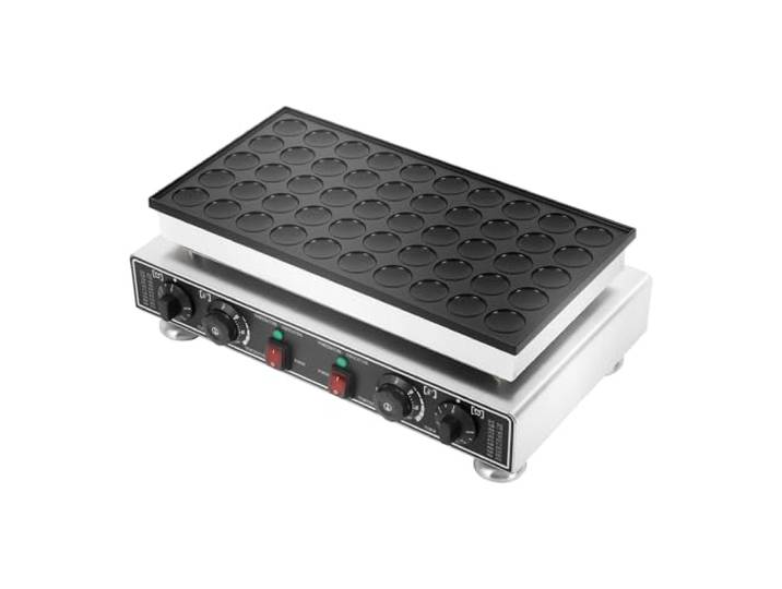 Mini Pfannkuchen Automat,Poffertjes Maker 50 LöCher,Mini Dutch Pancake Maker Mit Schneebesen Und 2 Bürsten,Für Küchen Und Restaurant, Einstellbare Zeit Und Temperatur