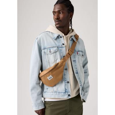 Bauchtasche LEVI'S "DUBOCE SLING OV", braun (foxtrot braun), Web, Kunstfaser, Taschen, mit Logo Stickerei