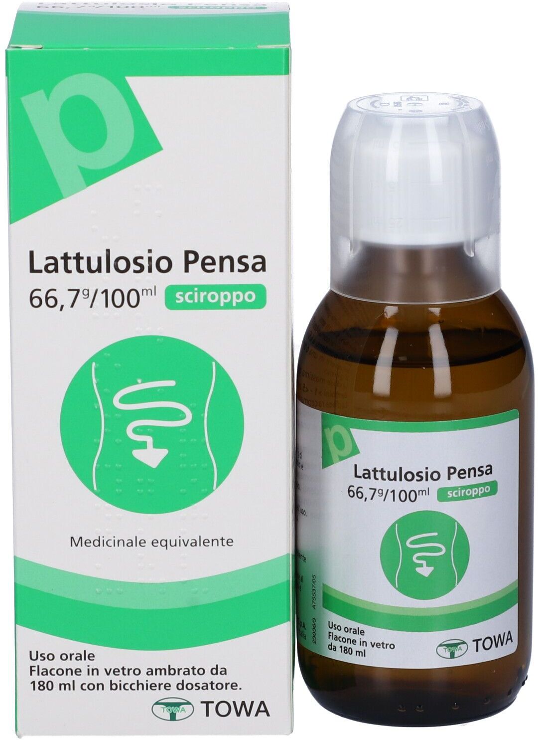 TOWA PHARMACEUTICAL SpA Lattulosio Pensa Pharma Sciroppo 180ml 66,7g/100ml - Lassativi
