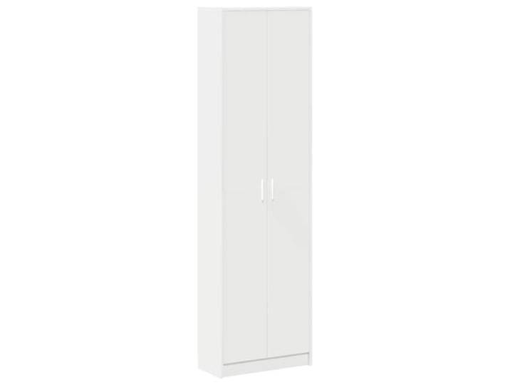 HKQWPBF Kleiderschrank Weiß 55 x 25 x 189 cm Holzwerkstoff Flügeltüren, Stangengriffe, Brettregale, Holzwerkstoff, feuchtigkeitsbeständig, pflegeleicht, Schlafzimmer