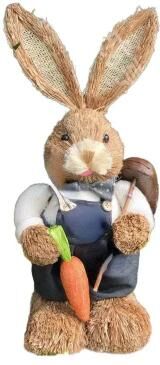 Uplift Treasures Easter Bunny Cattail Ornament Rustic Home Decor b 1pc 13.78 In