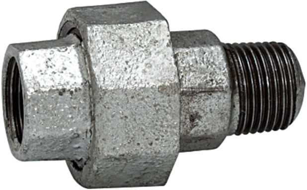 Riegler Verschraubung 331, IG/AG, Rp/R 1, schw. Temperguss feuerverz. (TFV 331-10-D)