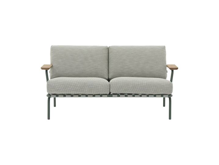 Muuto Settle 2-Sitzer Sofa Ribbed Weave 2 Dark green