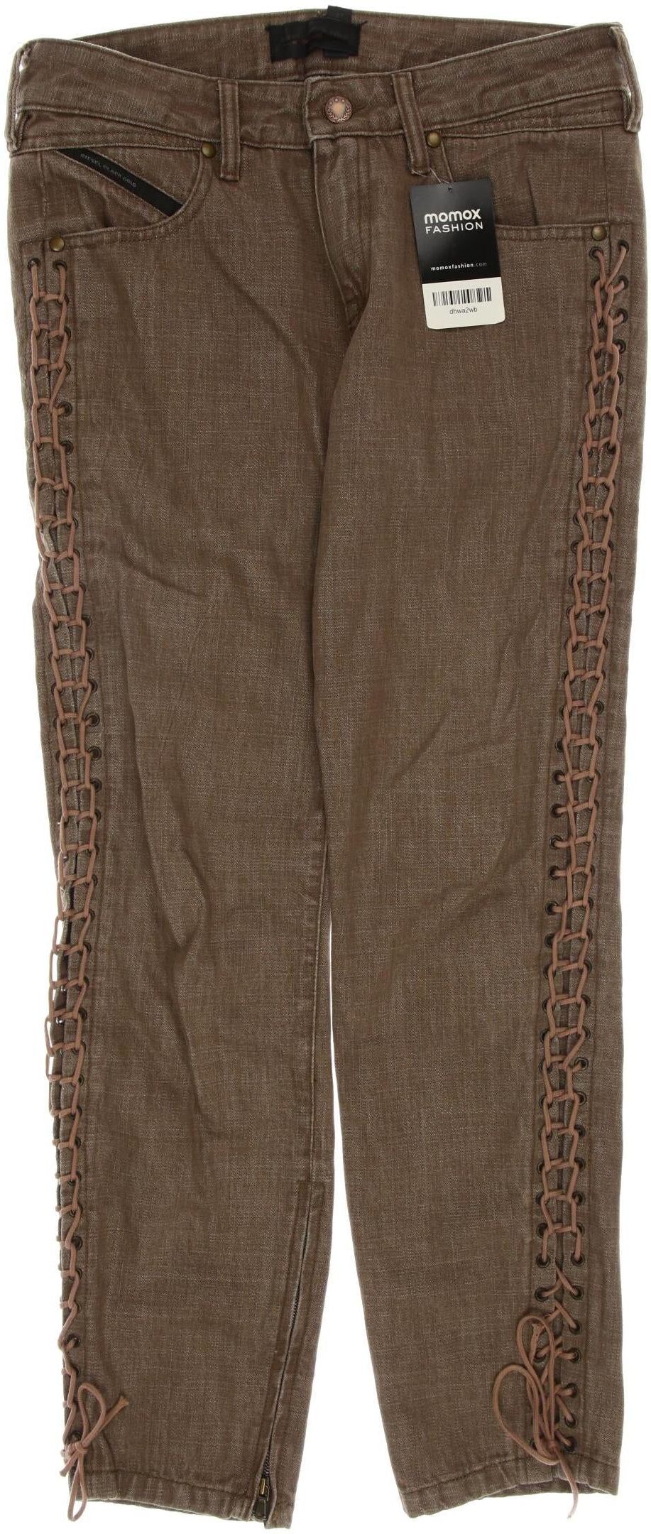 Diesel Black Gold Damen Jeans, Braun, Gr. W27, Baumwolle - Second Hand