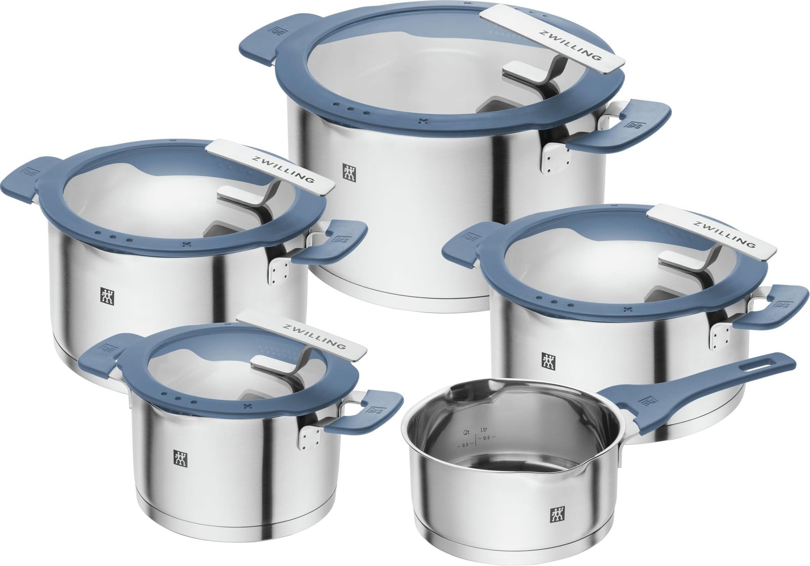 ZWILLING SIMPLIFY Set van 5 pannen, blauw