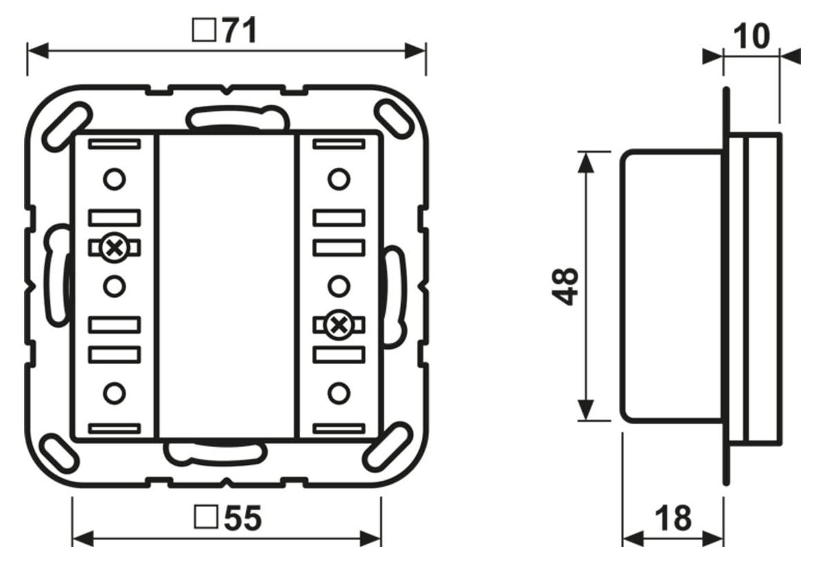 Jung KNX Aanraaksensor-module 3f, universeel, type A