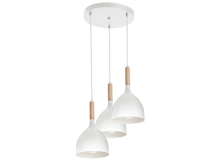 Luminex Pendelleuchte für 3 Lampe Metall Draht 110x40 cm weiß