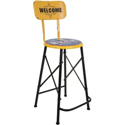 BARHOCKER aus Metall, gelb, 46x100x40cm