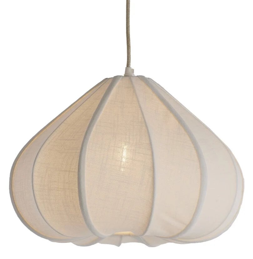 Light & Living Zubeda Hanglamp Wit Beige Textiel Ø 38,5 cm