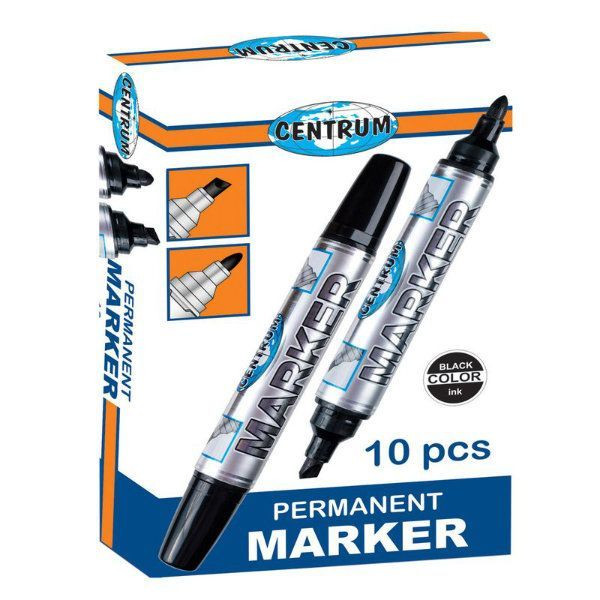 Edding 10 permanente markers zwart 2-zijdig 84120