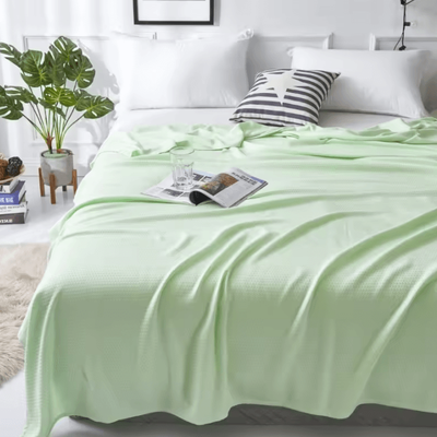 Inspire Curations Bamboo Fiber Cooling Summer Blanket green 200x230cm