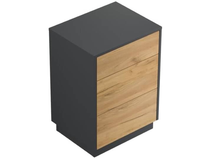 Magnolia Home Design Nachttisch Lux M 50cm stehend, 3 Pushauszüge