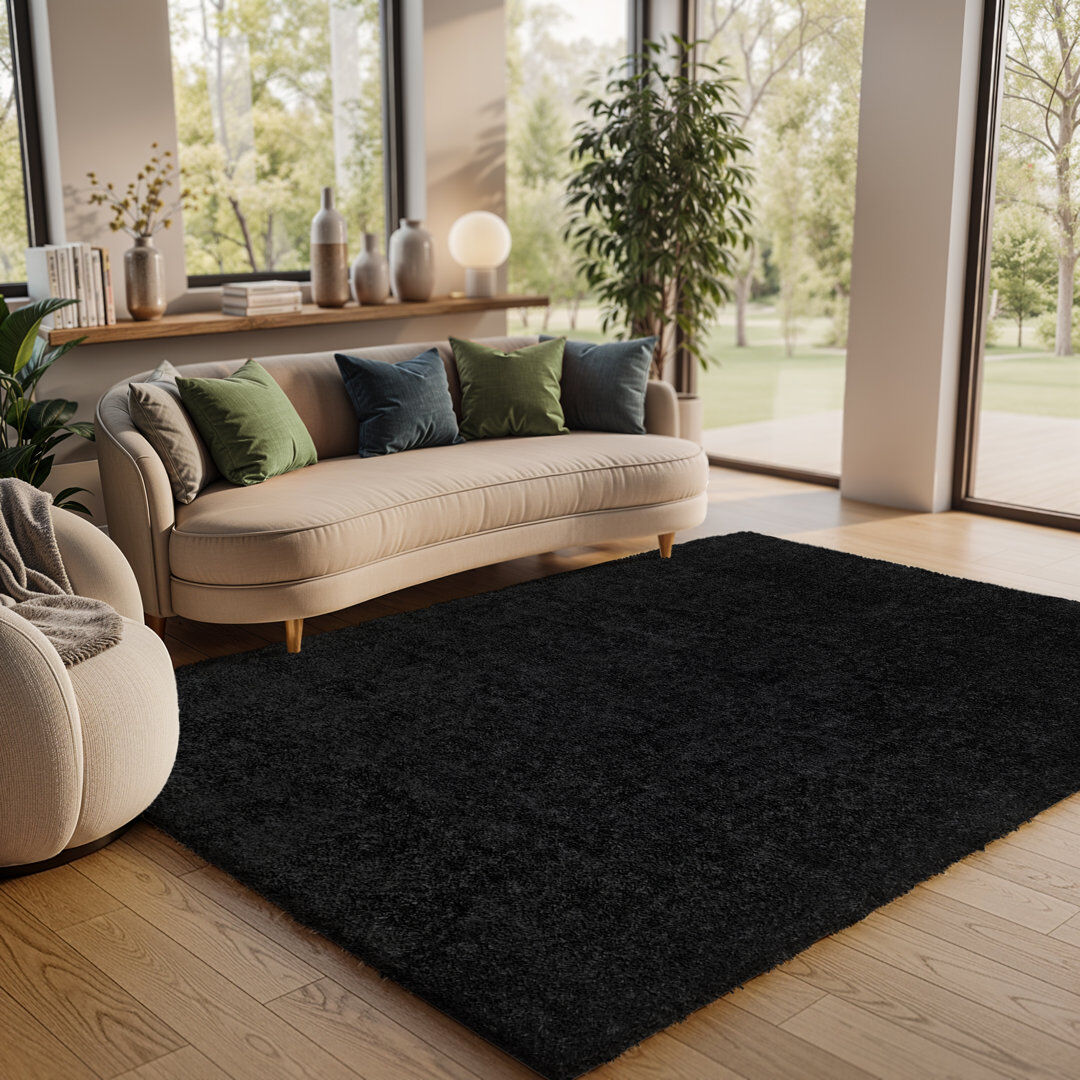 Wade Logan Ridout Power Loom Rug Black/Polyester Rectangle 200 x 275 cm