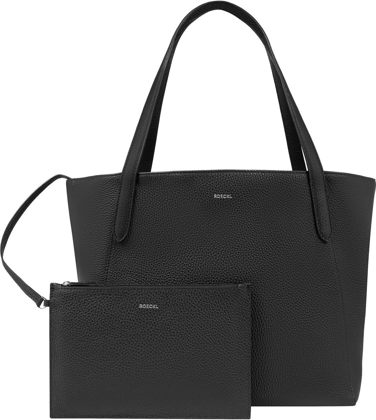 ROECKL Leder Schultertasche Lana Handbag Black schwarz