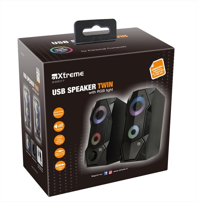 Xtreme Usb Speaker Twin-nero