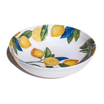 "Abode Homewares Lemon Orchard Melamine Serving Bowl - Yellow - 11.9"""
