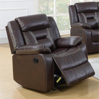 Esofastore Transitional Style 1pc Manual Recliner Dark Rosy Brown Finish