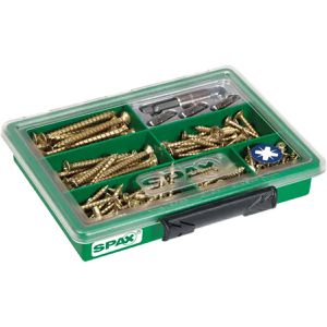 Spax Schraubenset 4000001991129, Yellox, 6 verschiedene Größen, 3 Bits, 199-teilig, 50 Stück