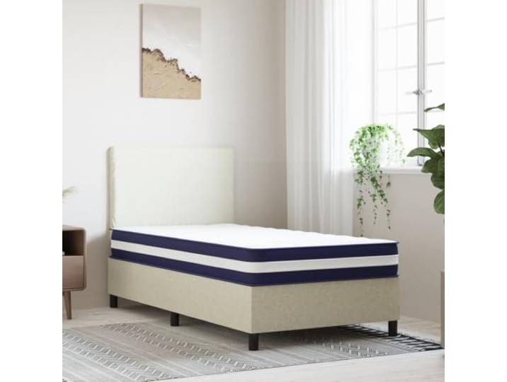 KKgypkn Taschenfederkernmatratze 90x190 cm, mittelfest mit 7 Zonen, atmungsaktiv und hautfreundlich, bietet individuelle Druckentlastung für Kopf bis Füße, geräuschabsorbierend,