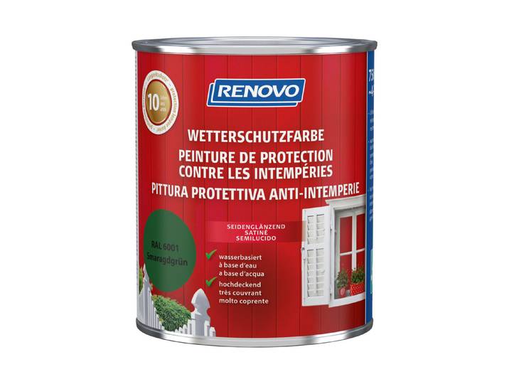 Renovo Wetterschutzfarbe Smaragdgrün 0.75 l Seidenglanz