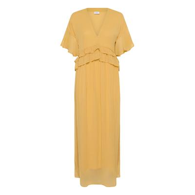 Midikleid SAINT TROPEZ "Damen Kleid LindzySZ", Damen, Gr. XS, N-Gr, grün (fall leaf), Obermaterial: 100% Polyester PES., Kleider Midikleid