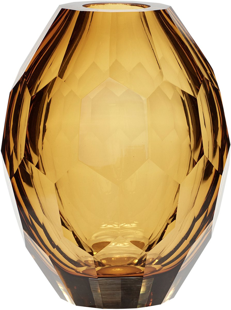 Hübsch vaas Facet amber