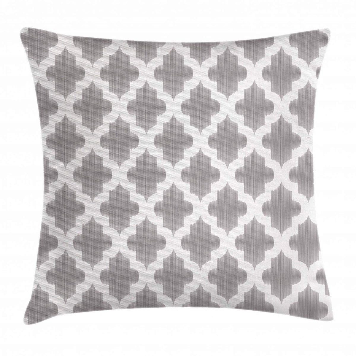 ABAKUHAUS Kussenhoes 40x40 cm Grijs/Wit Damast Wasbaar