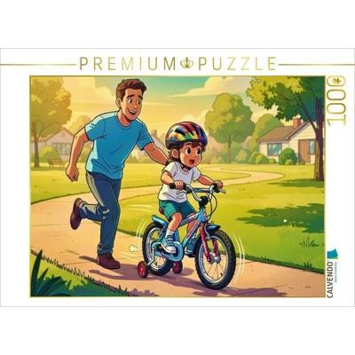 CALVENDO Puzzle Ein Motiv aus dem Kalender Mein erstes Fahrrad - Comic | 1000 Teile Lege-Größe 64x48cm Foto-Puzzle für glückliche Stunden, Sonstige