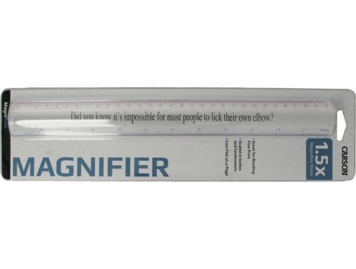 Able2 - Vergrootglas leesliniaal - Vergroot 1,5x - Maatvoering cm/inch