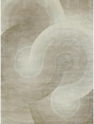 Exquisite Rugs Mitomo hand-tufted Wool/Bamboo Silk Pearl Area Rug