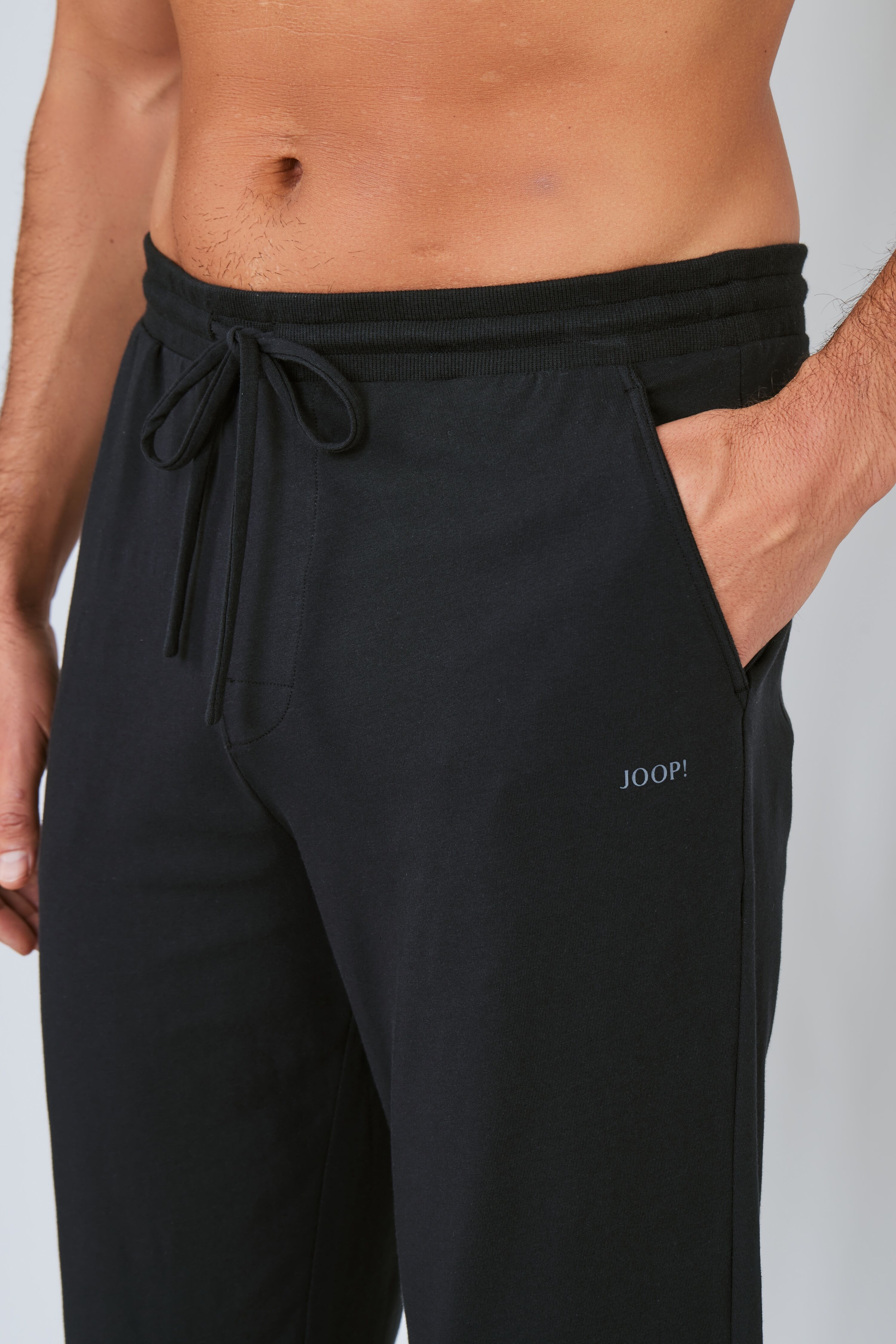 Joop! Jogger Pants JOOP "Comfort", Herren, Gr. XXL, N-Gr, schwarz, Obermaterial: 95% Baumwolle, 4% Elasthan, 1% sonstige Fasern, unifarben, Basic lang, Hosen Jogger Pants, Tunnelzug, Bindeband, Eingriff-Taschen, Jersey-Qualität schwarz XXL, N-Gr