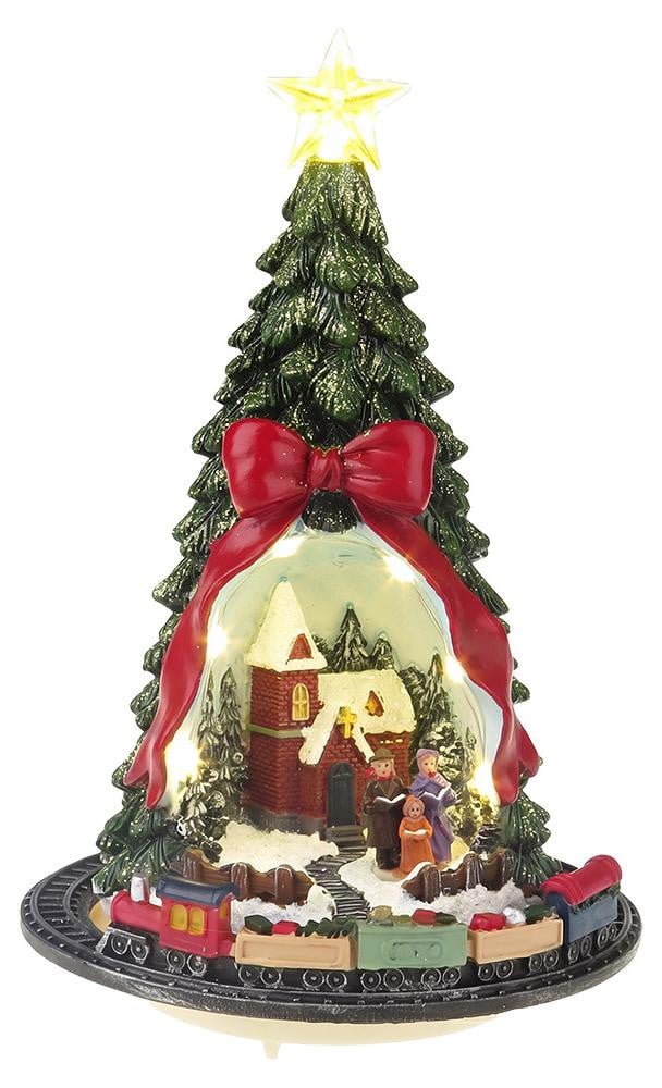 Clayre & Eef kerstdecoratie met LED-verlichting, groen