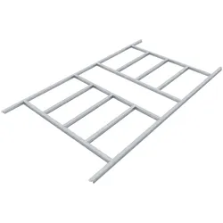 Pergart Fundamentbodenrahmen für Gerätehaus "Lübeck 86",aluminium blank,181 x 224 x 2,6 cm