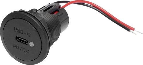 ProCar Power USB-C Einbausteckdose PD/QC mit LED max. 30 Watt Belastbarkeit Strom max.=3A 12 oder 24 V/DC