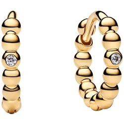 Pandora 264823C01 Damen-Ohrringe Goldfarben Huggies mit Kugeln