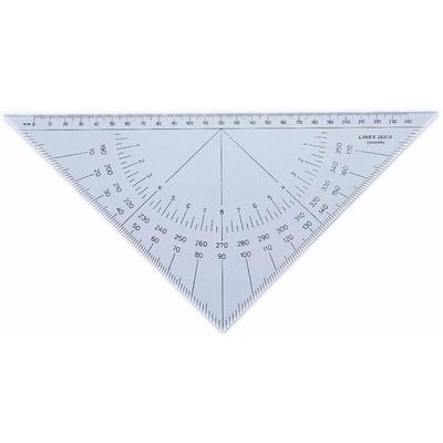 LINEX Nautischer Winkelmesser 2800M 28cm transparent Packung mit 10 Stück