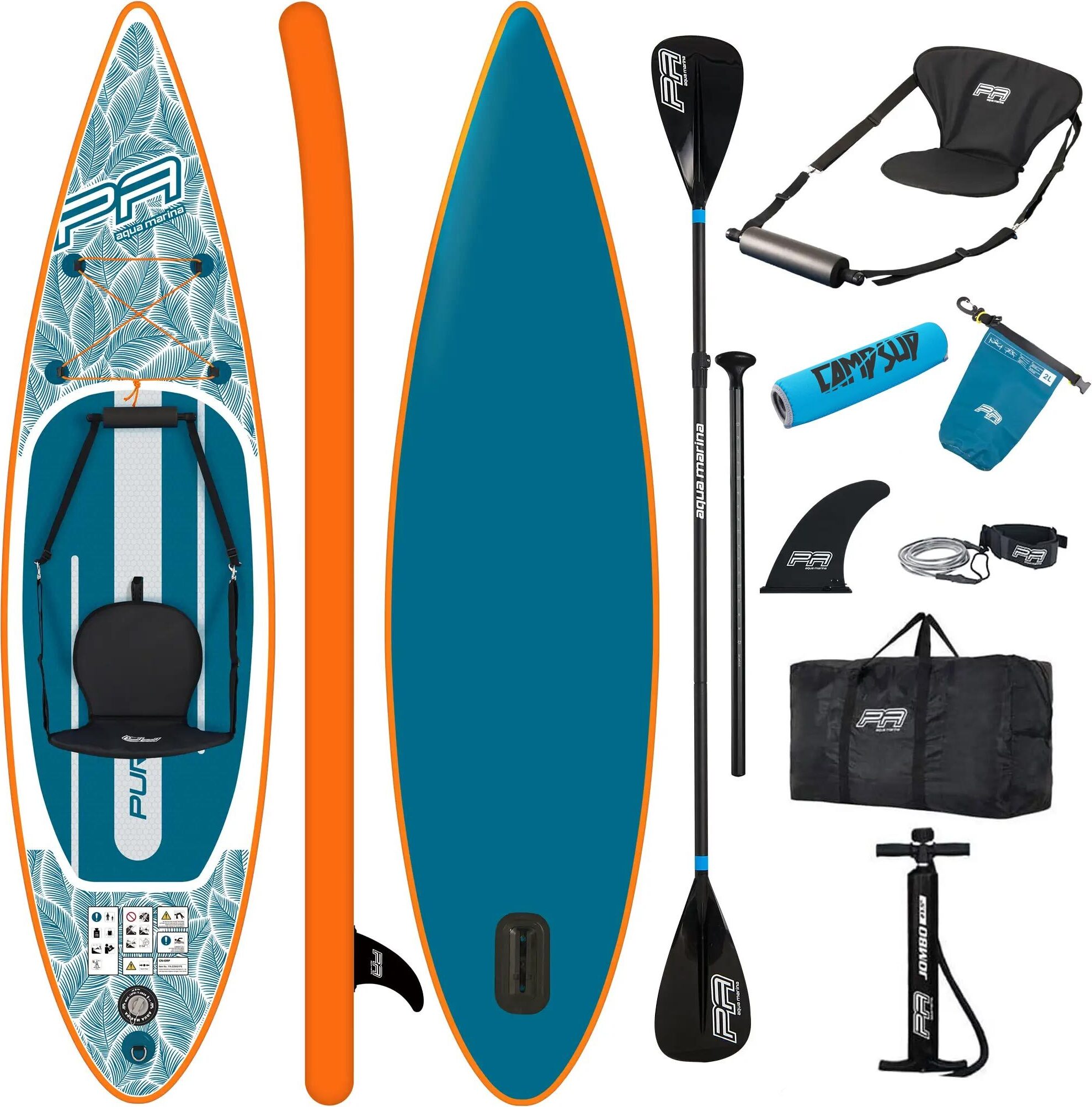 Aqua Marina Pure AIR 11'0" FLOATER Aufblasbares Stand Up Paddle Board 335 cm