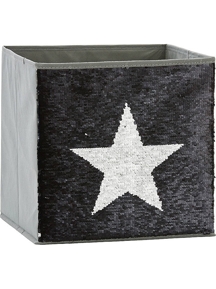 STORE IT Ordnungsbox "Stern" in Grau/ Silber/ Schwarz - (B)32 x (H)32 x (T)32 cm - onesize