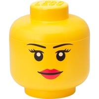 LEGO Iconic Storage Head "Girl", Aufbewahrungsbox gelb, Größe L, Weiblich