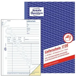 Avery Zweckform AKTION: 5er-Pack Lieferschein »1720« gelb, 14.8x21 cm