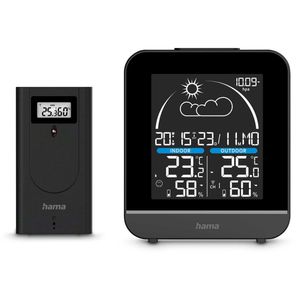 Hama Wetterstation 00222218, La Gomera, Funk, digital, mit Außensensor, Wettervorhersage, LC-Display & 5 Messwerte