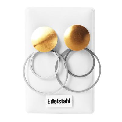 Paar Ohrstecker ADELIA´S "Ohrringe – Ohrstecker aus Edelstahl", Damen, Gr. Damen, Edelstahl, gold (silber), Ohrringe, Ideal als Geschenk zum einfach so