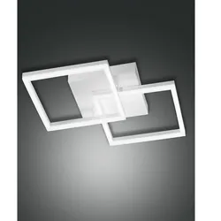 Fabas Luce LED Deckenleuchte BARD, 2-fach, 45x45cm, dimmbar, 39W 3000K 3880lm, weiß FAB-3394-22-102