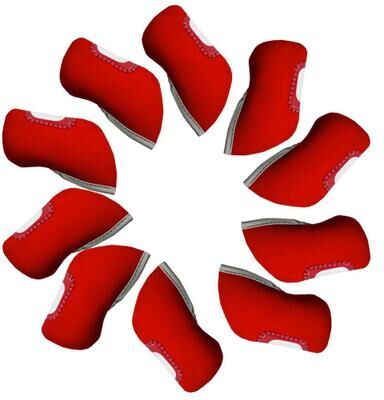 Uplifted Goods Golf Club Head Cover Set 10pcs Red