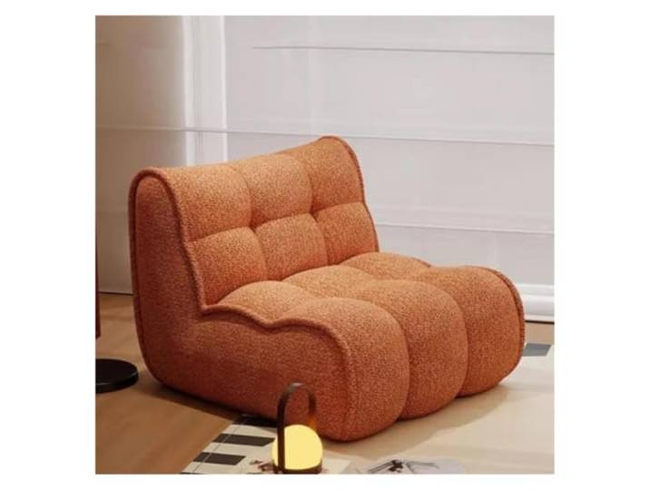 KUNYOS Sitzsack-Liegenbezug, Dicker, weicher, beflockter Pouf-Chaiselounge-Sitzsack(Brown)