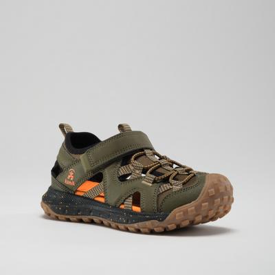 Sandale KAMIK "Drift", Mädchen, Gr. 35, grün (schwarz olive, olive foncé), Synthetik, Schuhe Sandale, Sandale mit Zehenschutz
