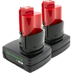 2er-Set PATONA Akku Milwaukee M12 RedLithium 12V 6.0Ah