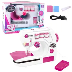 Nähmaschine für Kinder, Faden, Material, Lichter, Geräusche