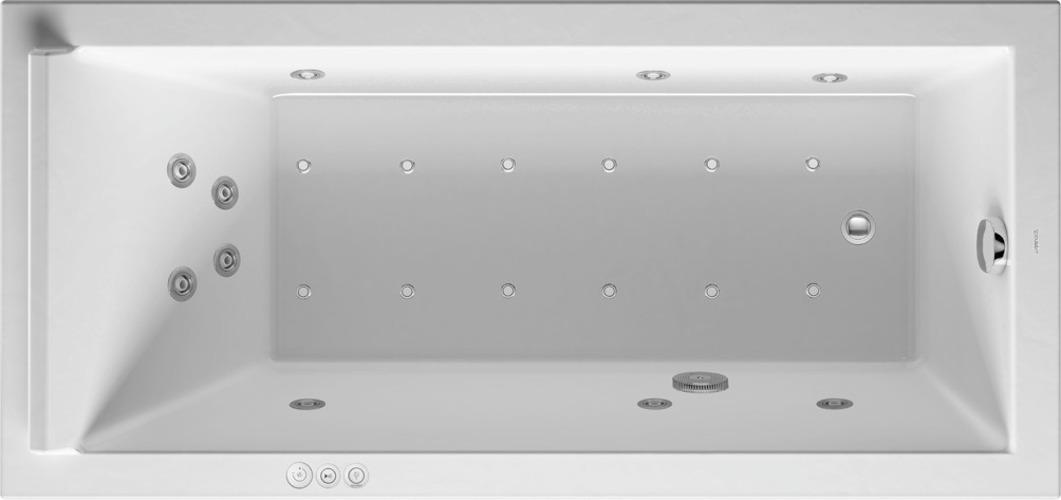 Duravit Whirlwanne Starck 170x80cm, Combi P, EB-Version, 1 RS, we.